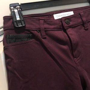 NWOT Calvin Klein, stretch jean jeggings, plum